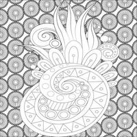 Mandala Pattern Adults Coloring Page vector