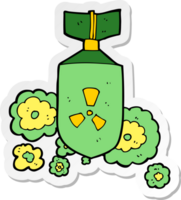 sticker of a cartoon nuclear bomb png