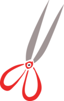 cartoon doodle open scissors png