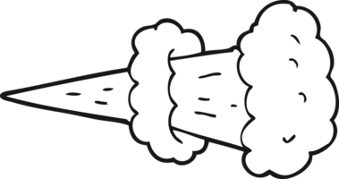 black and white cartoon smoke blast png