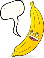banana de desenho animado de bolha de fala png