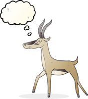 pensée bulle dessin animé gazelle png