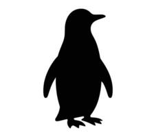 Adelie penguin silhouette icon. Vector image.