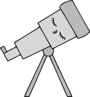 lindo telescopio de dibujos animados png