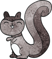 esquilo feliz doodle dos desenhos animados png