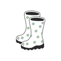 botas de agua garabatear ilustración vector