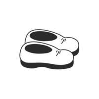 Pair of galoshes doodle illustration vector