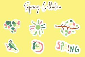 Vector Hello Spring element set collection