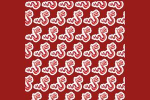 Vector Chinese New year Sticker seamless pattern background