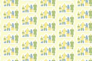 Vector Youth Day Sticker Seamless Pattern Background with pastel colors