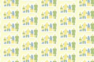 Vector Youth Day Sticker Seamless Pattern Background with pastel colors