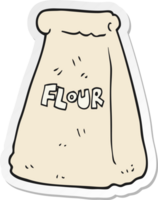 sticker of a cartoon bag of flour png