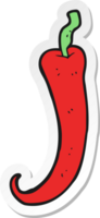 sticker of a cartoon chilli pepper png