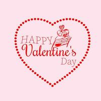 Free vector simple happy valentines Day greeting with love hearts