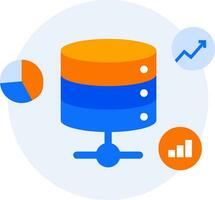 database marketing icon vector