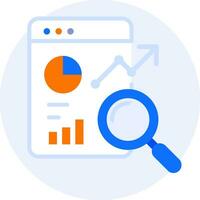 data analytics report modern icon clipart illustration vector