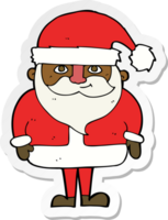 sticker of a cartoon happy santa claus png