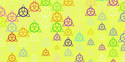 Light Multicolor vector texture with religion symbols.