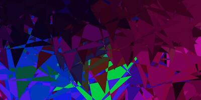 Dark multicolor vector template with triangle shapes.