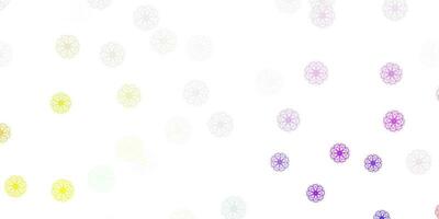 Light multicolor vector doodle background with flowers.