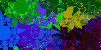 Dark Multicolor vector background with polygonal forms.