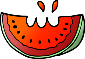 cartoon doodle watermelon png