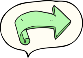 speech bubble cartoon arrow png