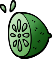 Cartoon-Doodle Limettenfrucht png