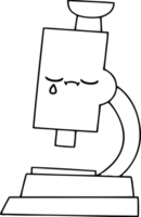 lijntekening cartoon microscoop png