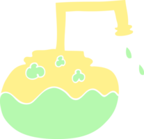 cartoon doodle bubbling chemicals png