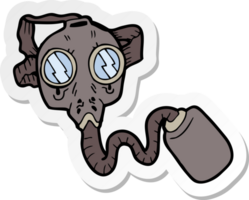 sticker of a cartoon gas mask png