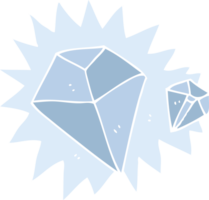 flat color illustration of a cartoon diamonds png