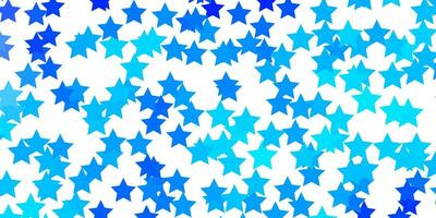 Light BLUE vector background with colorful stars.