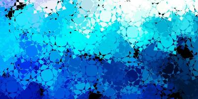 Dark BLUE vector background with polygonal forms.