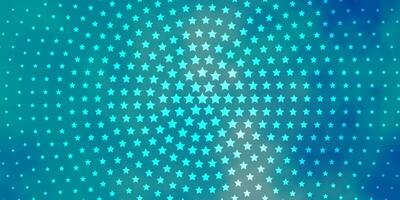 Light BLUE vector background with small and big stars.