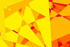 Dark Orange vector background with triangles.