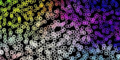 Dark multicolor vector template with circles.