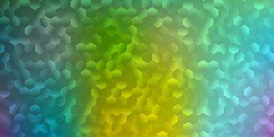 Light multicolor vector backdrop with a batch of hexagons.