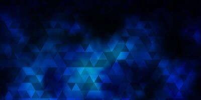 Dark BLUE vector template with crystals, triangles.