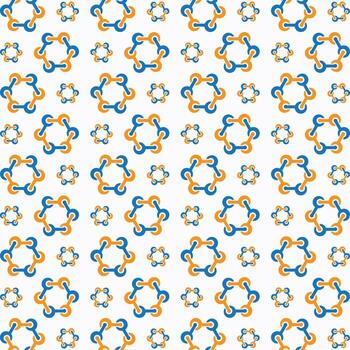Orange molecule vector design pattern illustration abstract background