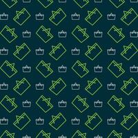 Picnic basket pattern design trendy repeating pattern colorful illustration background vector