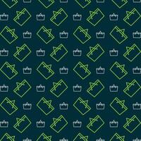 Picnic basket pattern design trendy repeating pattern colorful illustration background vector