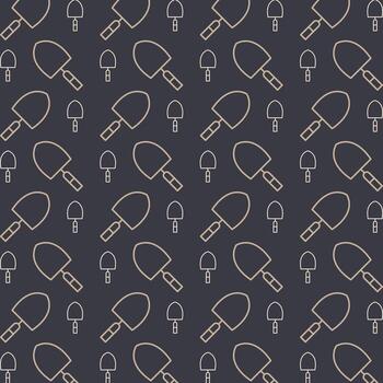Trowel vector Icon repeating pattern colorful vector illustration background