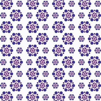 Blue molecule vector design pattern illustration abstract background