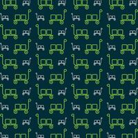 Trolley pattern design trendy repeating pattern colorful illustration background vector