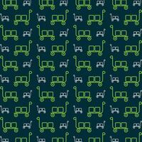 Trolley pattern design trendy repeating pattern colorful illustration background vector