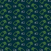 Truck pattern design trendy repeating pattern colorful illustration background vector