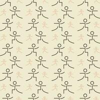 Yoga vector design repeating illustration pattern beautiful background