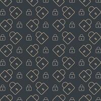 Lock Vector Icon repeating pattern colorful vector illustration background