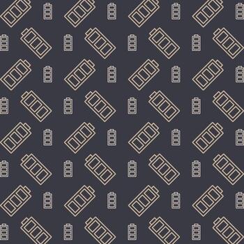 Full Battery vector Icon repeating pattern colorful vector illustration background